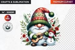 Christmas Gnome Clipart, Gnome png,christmas clipart,snowman Product Image 1