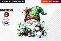 Christmas Gnome Clipart,snowman,Gnome png, christmas clipart Product Image 1