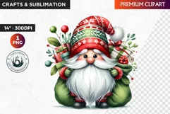 Christmas Gnome Clipart, Gnome png, christmas clipart,winter Product Image 1