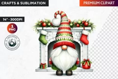Christmas Gnome Clipart, Gnome png, christmas clipart,winter Product Image 1
