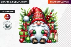 Christmas Gnome Clipart, Gnome png, christmas clipart,winter Product Image 1