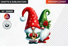 Christmas Gnome Clipart, gnomes png christmas clipart,winter Product Image 1