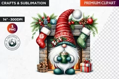 Christmas Gnome Clipart, Gnome png, christmas clipart,winter Product Image 1