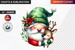 Christmas Clipart, gnome png,reindeer clipart,gnome sublimat Product Image 1