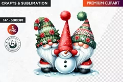 Christmas Gnome Clipart, Gnome png,christmas clipart,snowman Product Image 1