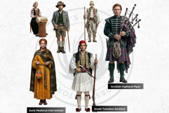 Historical figures clipart set, rulers, scholars, inventors Product Image 11