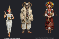 Historical figures clipart set, rulers, scholars, inventors Product Image 3