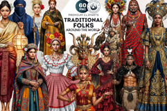 Historical figures clipart set, rulers, scholars, inventors Product Image 1