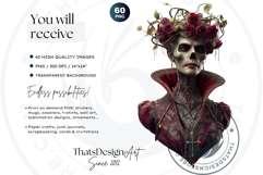Undead Nobles, Dark Fantasy Skeleton &amp; Lich Clipart PNG Product Image 2