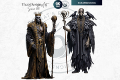 Undead Nobles, Dark Fantasy Skeleton &amp; Lich Clipart PNG Product Image 5