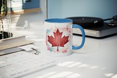 60 watercolor Canada day canadian flag maple leaf hockey polar bear beaver syrup design wrap sublimation bundle for mug