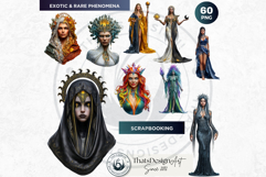 Weather Witches Elemental Sorceress PNG Illustrations Product Image 10