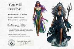 Weather Witches Elemental Sorceress PNG Illustrations Product Image 2