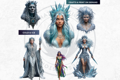 Weather Witches Elemental Sorceress PNG Illustrations Product Image 4