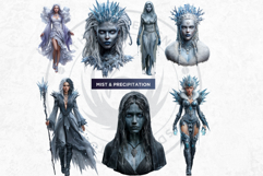 Weather Witches Elemental Sorceress PNG Illustrations Product Image 5