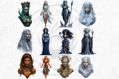 Weather Witches Elemental Sorceress PNG Illustrations Product Image 8