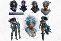 Weather Witches Elemental Sorceress PNG Illustrations Product Image 9
