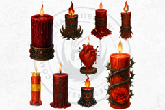 Fantasy Witchcraft Candles PNG, Magic Spell Clipart Grimoire Product Image 5