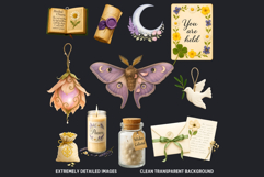 Witchy Nature Cliparts witchcraft Apothecary PNG Product Image 3