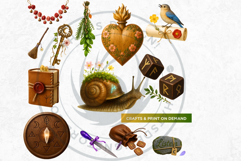 Witchy Nature Cliparts witchcraft Apothecary PNG Product Image 6