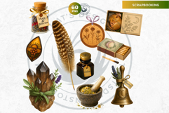 Witchy Nature Cliparts witchcraft Apothecary PNG Product Image 7