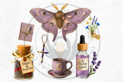 Witchy Nature Cliparts witchcraft Apothecary PNG Product Image 9