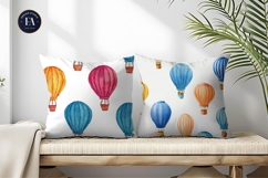 Lantern Hot Air Balloon Seamless Art Digital Paper Product Image 2