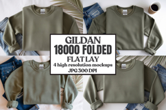 Gildan 18000 Sand Folded Flat Lay Mockups Product Image 1
