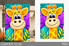 Cute Giraffe Garden Flag Design. Cute Giraffe Sublimation Product Image 1