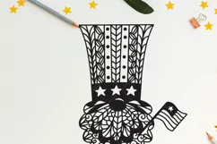 American gnome mandala, SVG file cut, 4th of july mandala Product Image 2