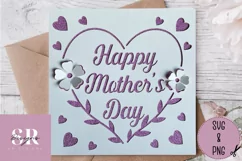 3D Floral Mother’s Day card | Paper cutting | Mother’s Day Product Image 1