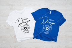 4th of July Mockup Bella Canvas 3001 White True Royal TShirt Product Image 1