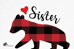 Bear family clipart. Plaid mama bear and family match shirt Product Image 11