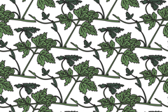 Botanical floral seamless pattern with grapevine vector Product Image 1