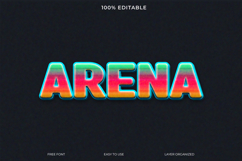 Colorful 3D Text Effect Arena for Graphic Design Product Image 1