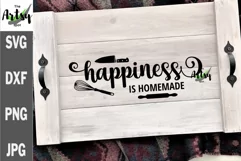 Happiness is Homemade, Noodle board svg, Noodle board decal Product Image 1
