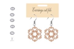 Earrings Template SVG Product Image 1