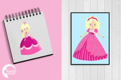 Princesses in pink clipart, graphics, illustrations AMB-993 Product Image 4