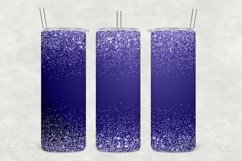 Blue Violet Sparkle Glitter Tumbler Wrap Sublimation Product Image 1