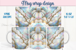 Sea life Ocean pearl mug wrap 15oz sublimation designs png Product Image 1
