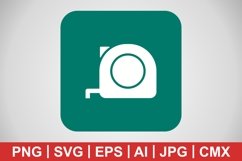Vector Measuring tape Icon Product Image 1