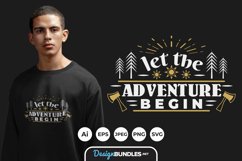 Let The Adventure Begin Hand Drawn for T-Shirt Design Product Image 1