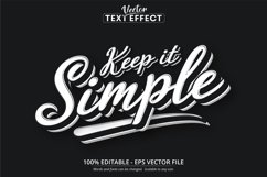 Keep it simple text, minimalistic style editable text effect Product Image 1