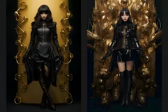 15 Women in Black and Gold Fashion Product Image 6