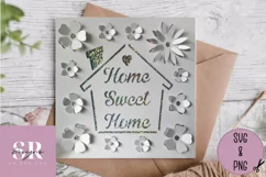 3D Home sweet home card | Paper cutting | Home sweet home Product Image 5