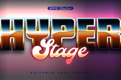 Retro shiny Y2K editable text effect hyper stage with future Product Image 1