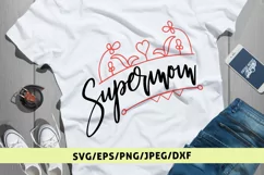 Supermom - Mother SVG EPS DXF PNG Cutting Files Product Image 1