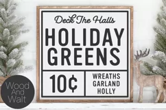 Deck The Halls Holiday Greens SVG |Christmas Cut File Product Image 1