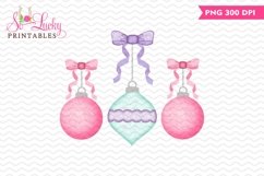 Christmas ornament trio printable sublimation design Product Image 1