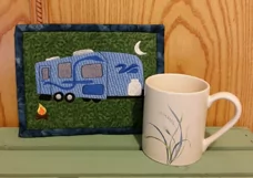 Tow Along Camper Mug Rug or Doorknob Hanger Pattern - Machine Embroidery Product Image 2